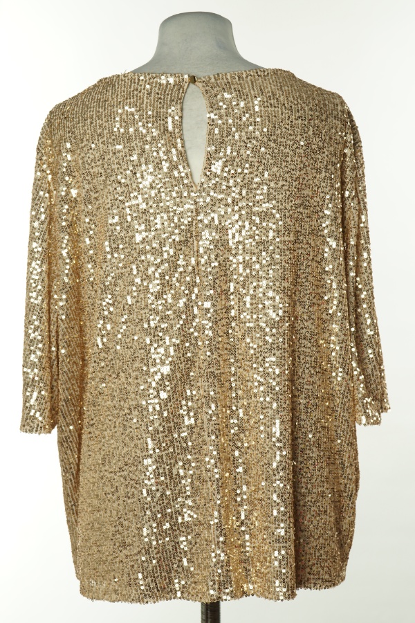 Bluzka cekinowa beżowa - F&F zdjęcie 2