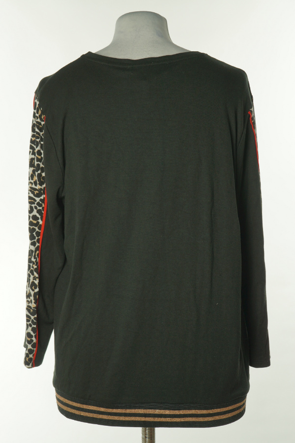 Bluzka czarna z lampasami w cętki - BETTY BARCLAY zdjęcie 2