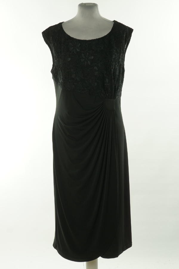 Sukienka czarna z drapowaniem - FABIANI zdjęcie 1