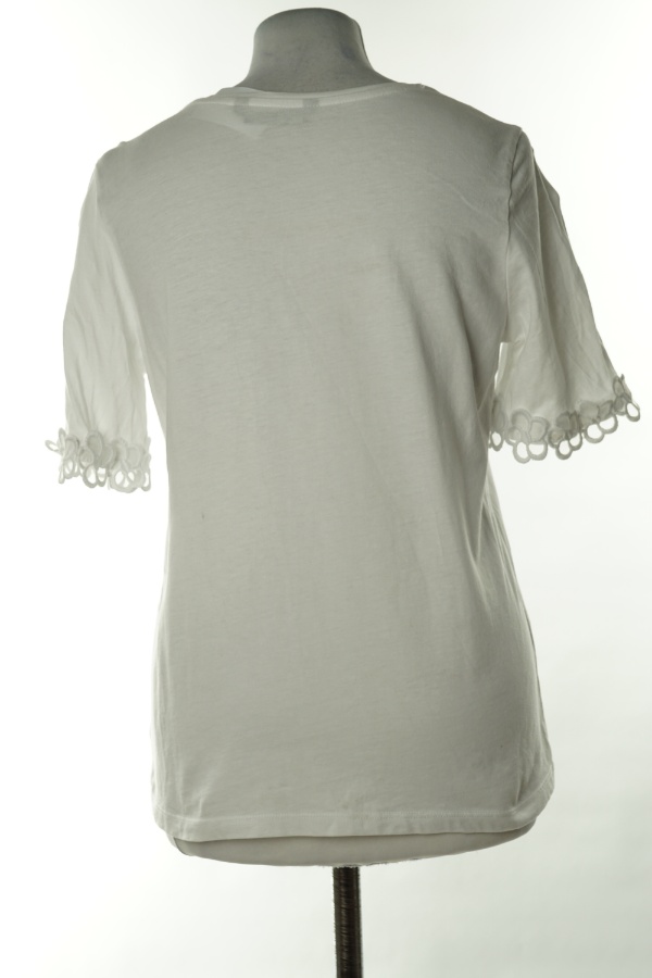 Koszulka biała z kwiatkami na rękawach - DUNNES zdjęcie 2