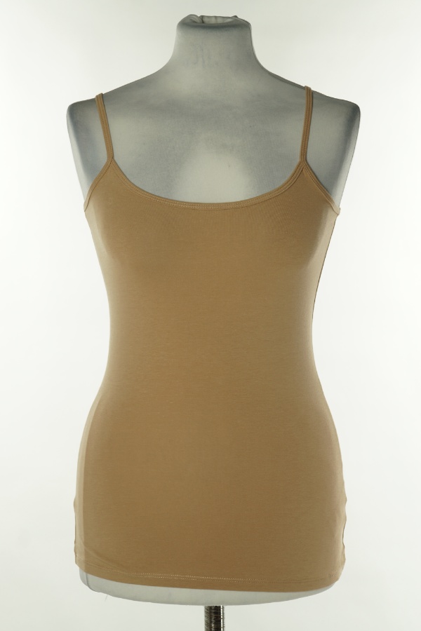 Koszulka beżowa na cienkich ramiączkach - F&F zdjęcie 1