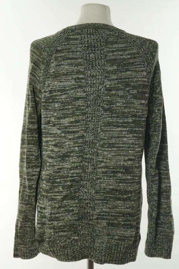 Sweter zielono biały melanż (100% Bawełna)    H&M - H&M zdjęcie 2