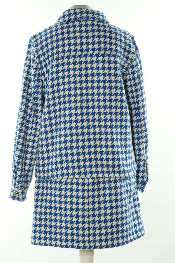 Spódnica+marynarka biało-niebieska w pepitkę - F&F zdjęcie 2