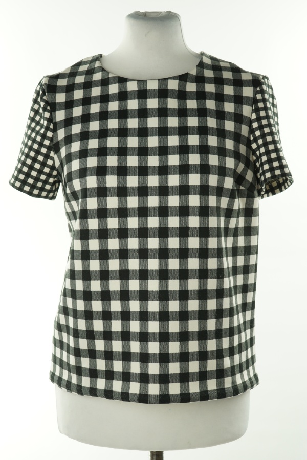 Bluzka biało-czarna w kratkę - TOPSHOP zdjęcie 1