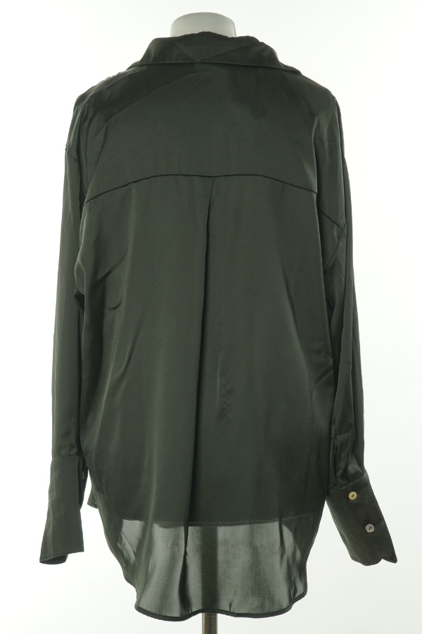 Koszula czarna satynowa, ZARA - ZARA zdjęcie 2