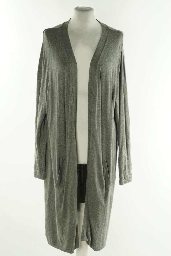 Kardigan szary sweterkowy - BASIC YOU zdjęcie 1