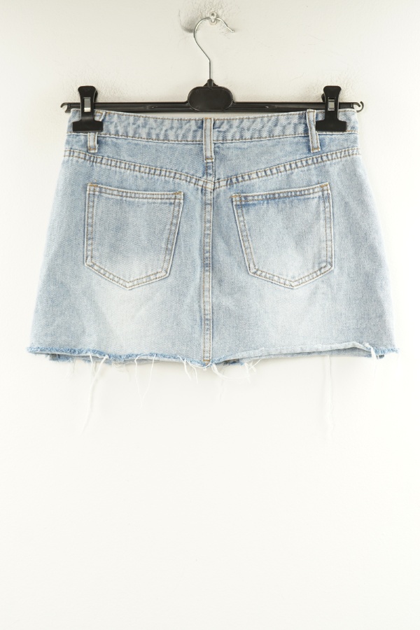 Spódnica jasnoniebieska jeansowa - SHEIN zdjęcie 2