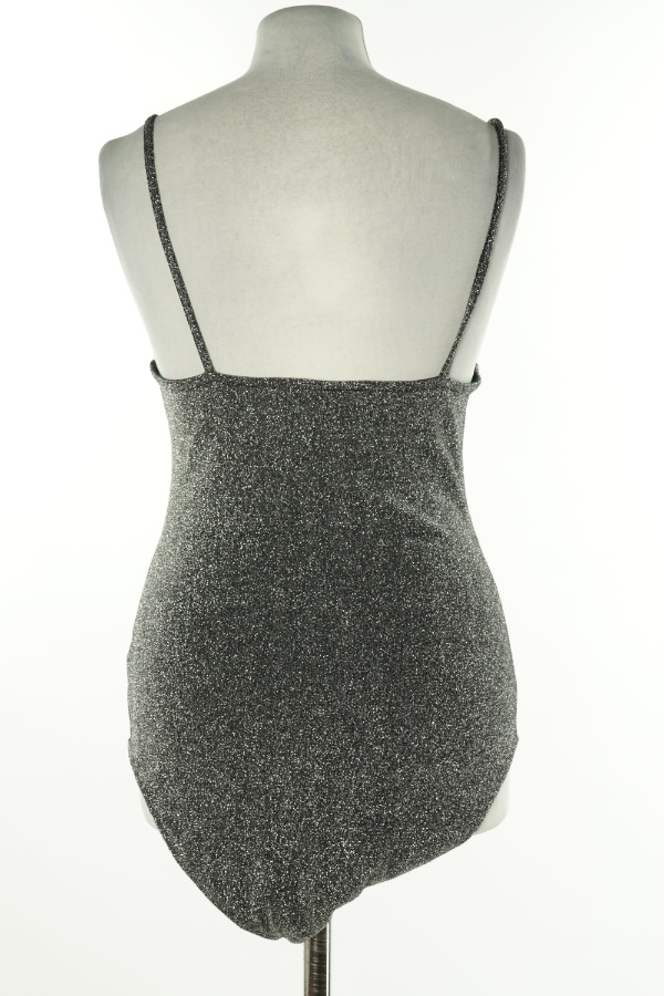 Body czarne ze srebrną nitką - TOPSHOP zdjęcie 2