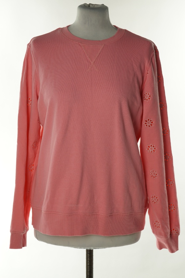 Bluza różowa z ażurowymi rękawami - CREW CLOTHING COMPANY zdjęcie 1
