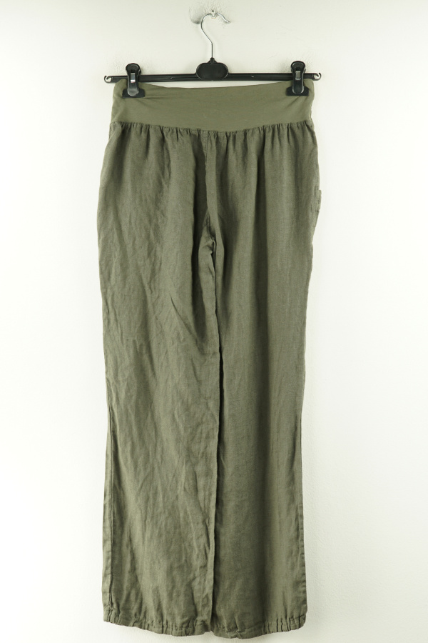 Spodnie khaki, 100% len - MADE IN ITALY zdjęcie 2