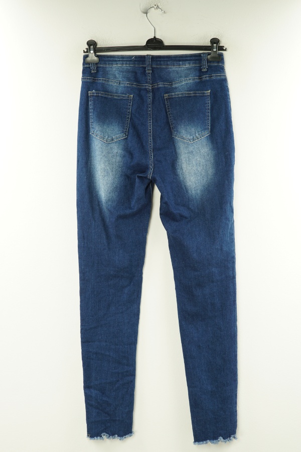 Spodnie niebieskie jeansowe elastyczne - SHEIN zdjęcie 2