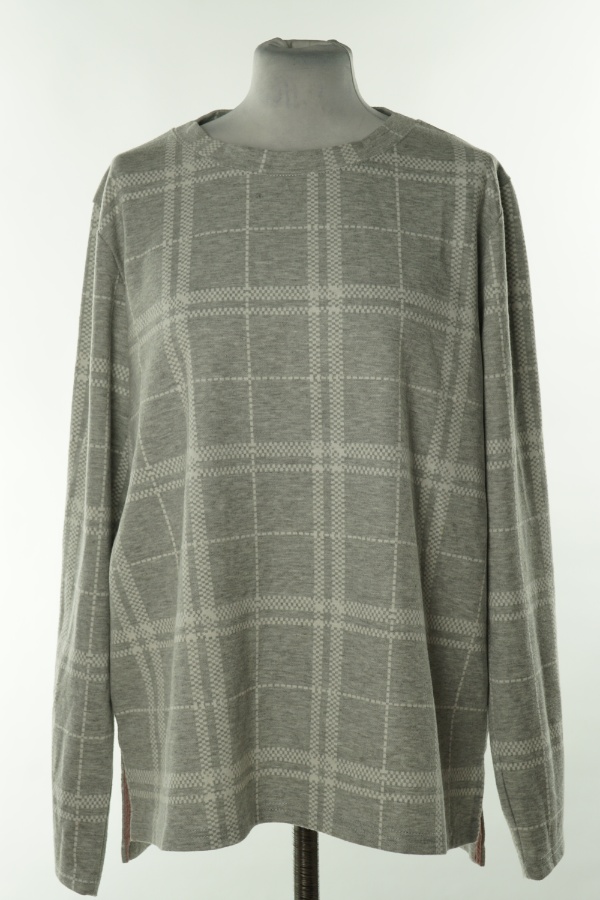 Bluza szara w kratkę - MULTIBLU zdjęcie 1