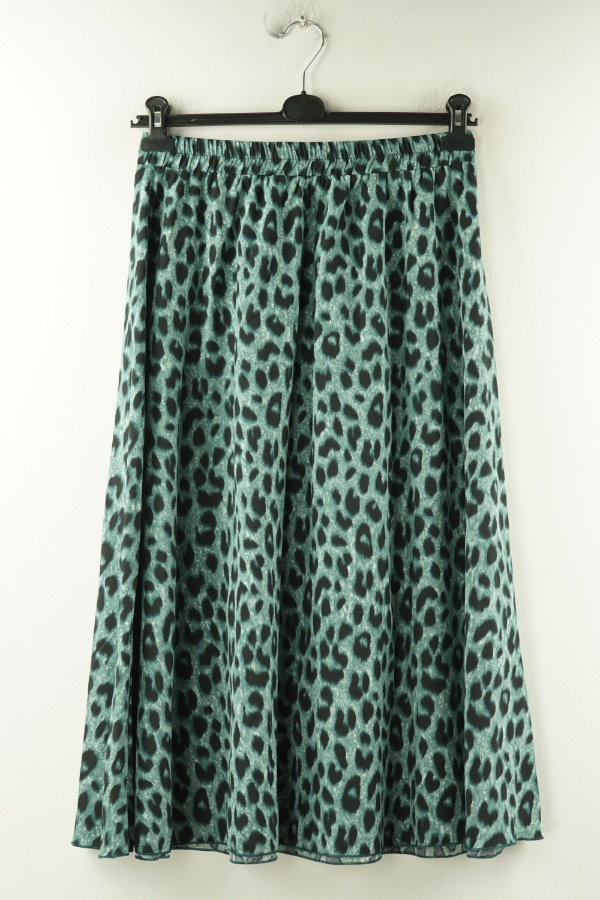 Spódnica zielona w czarne cętki - SHEIN zdjęcie 1