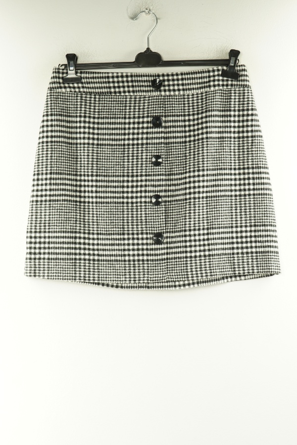 Spódnica biało-czarna w kratkę - PEACOCKS zdjęcie 1