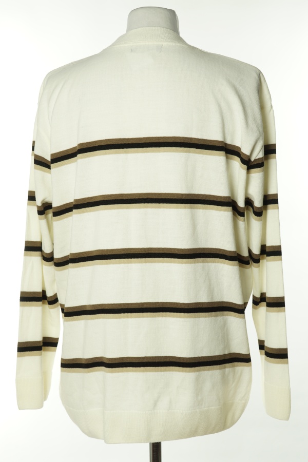 Sweter kremowy w paski - BOOHOO zdjęcie 2