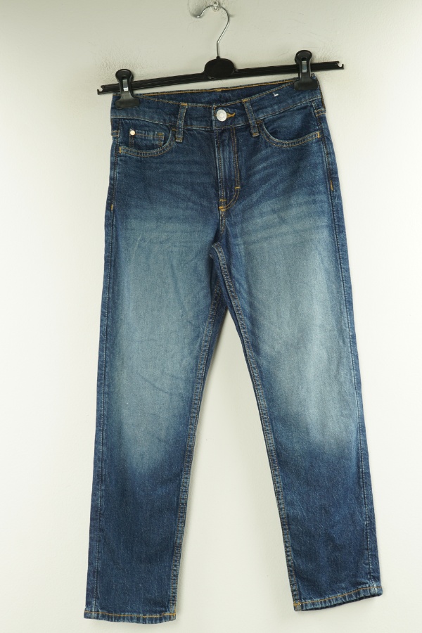 Spodnie ciemnoniebieskie jeansowe - H&M zdjęcie 1