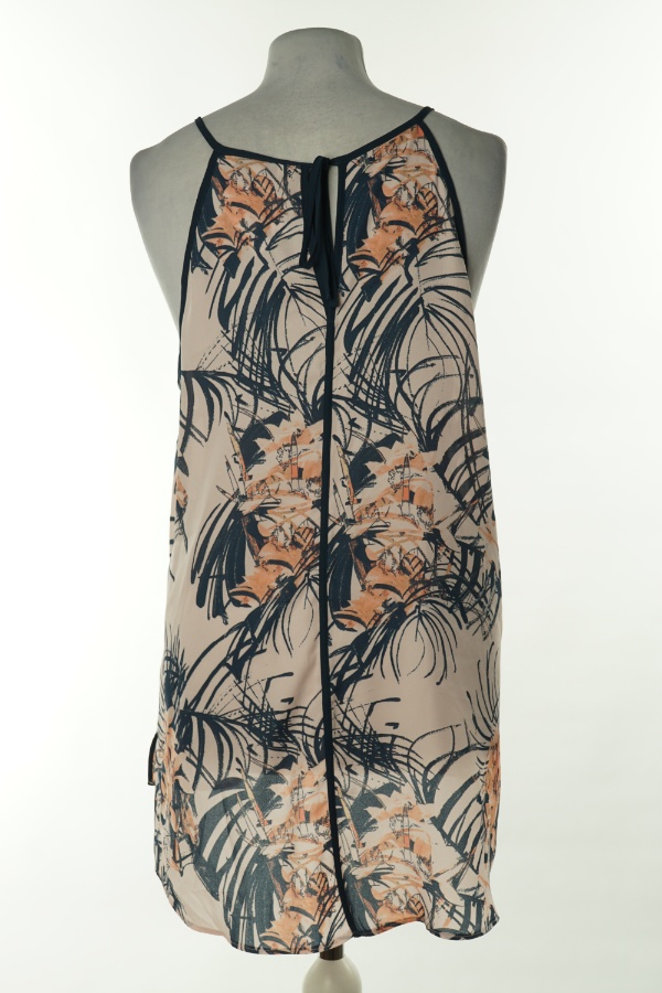 Bluzka różowa w granatowo - morelowe rośliny - NEXT zdjęcie 2