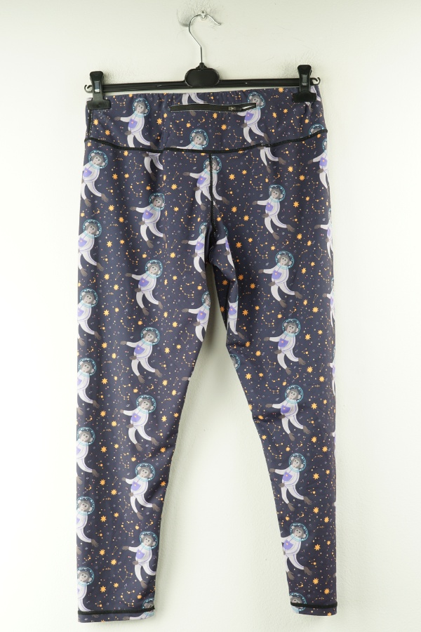 Legginsy granatowe w małpy - BRAK METKI Z NAZWĄ PRODUCENTA zdjęcie 2