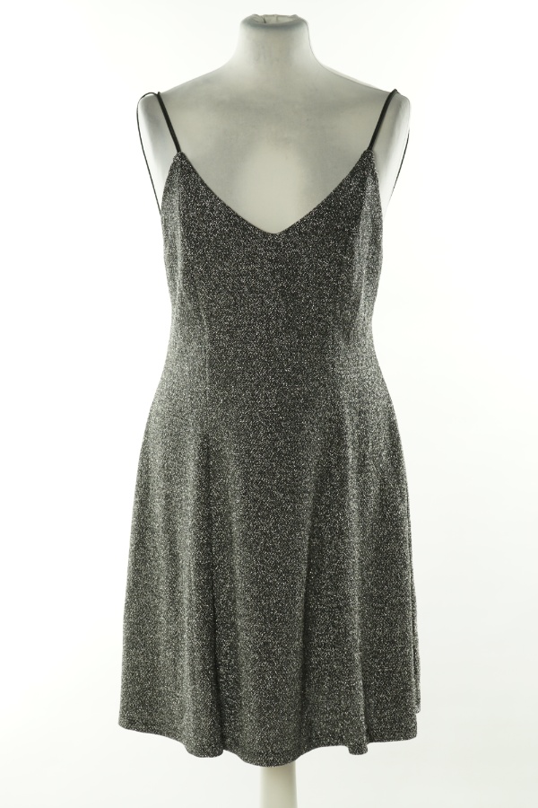 Sukienka srebrna połyskująca na cienkich ramiączkach, H&M - H&M zdjęcie 1