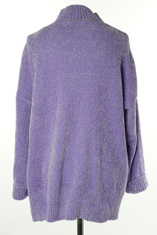 Sweter fioletowy welurowy - GEORGE zdjęcie 2
