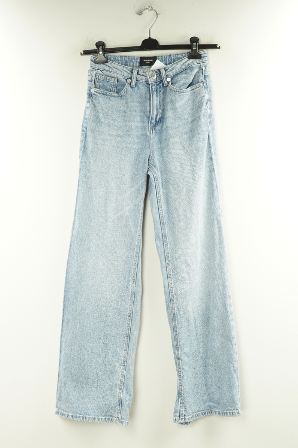 Spodnie jasnoniebieskie z wysokim stanem - VERO MODA zdjęcie 1