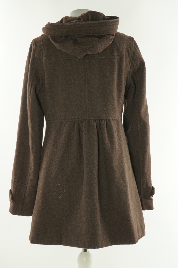 Płaszcz czekoladowy(57%WEŁNY), H&M - H&M zdjęcie 2