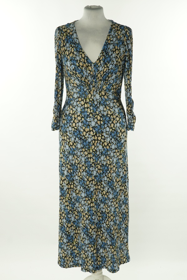 Sukienka niebiesko-beżowa w kwiaty - PRIMARK zdjęcie 1