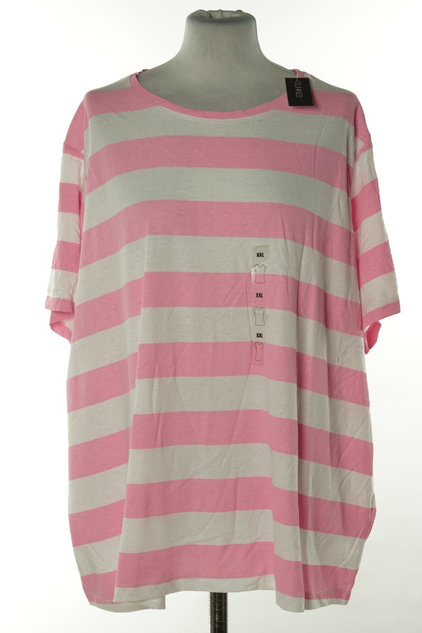 Koszulka biało-różowa w paski - DUNNES STORES zdjęcie 1