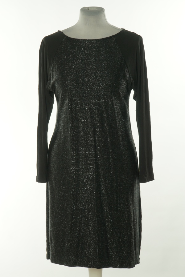 Sukienka czarna błyszcząca wiskozowa - FILIPPA K zdjęcie 1