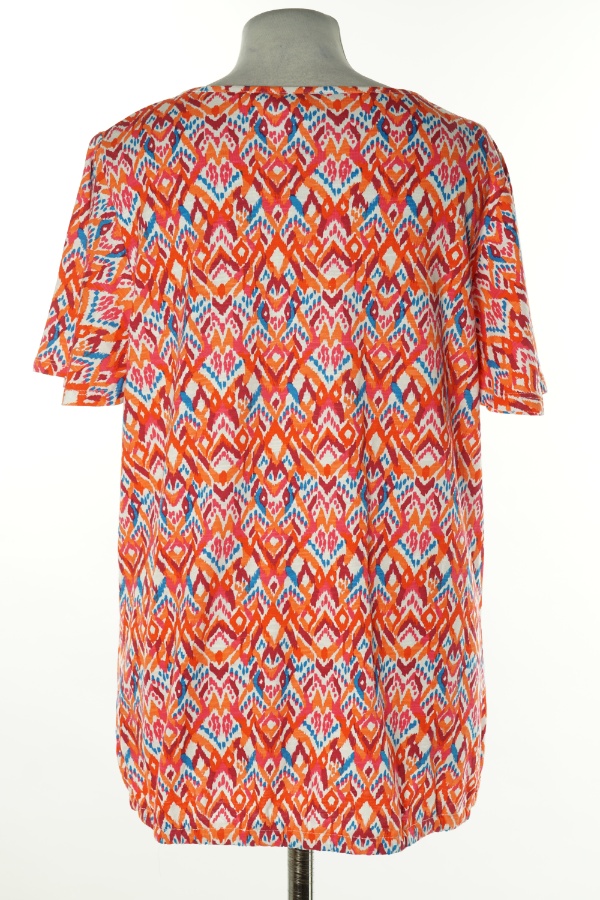 Koszulka pomarańczowo-różowa wzorzysta - BONMARCHE zdjęcie 2