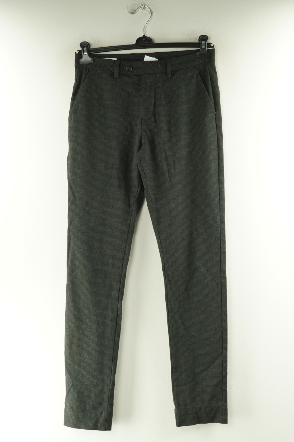 Spodnie czarne w kratkę materiałowe - JACK&JONES zdjęcie 1
