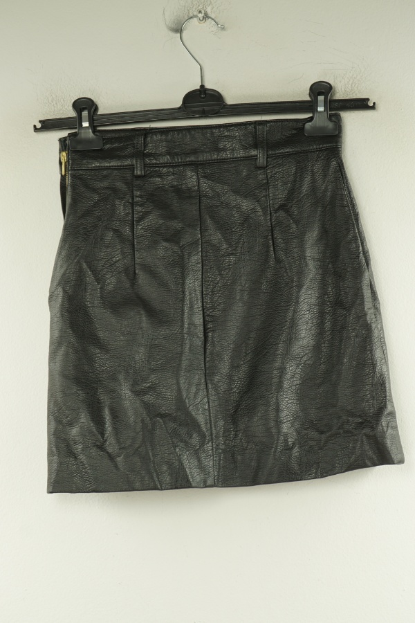 Spódnica czarna ekoskóra, H&M - H&M zdjęcie 2