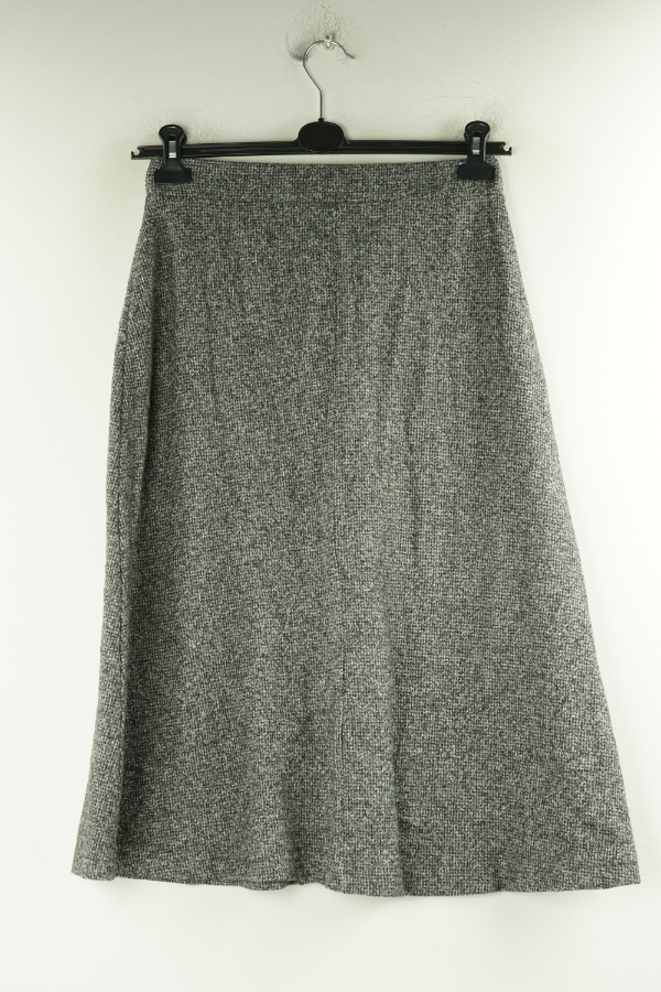 Spódnica szara melanż sweterkowa - MANGO zdjęcie 1