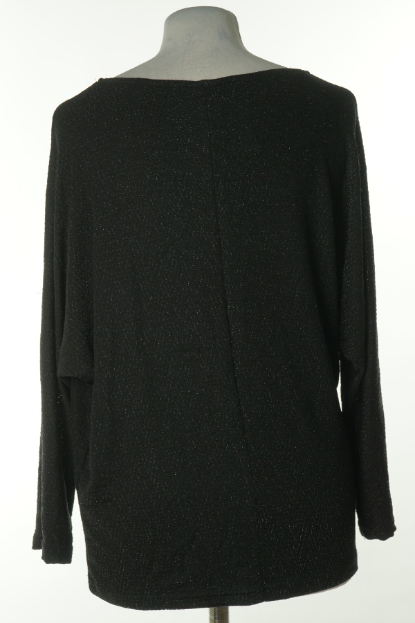 Bluzka czarna połyskująca - JACQUELINE DE YONG zdjęcie 2
