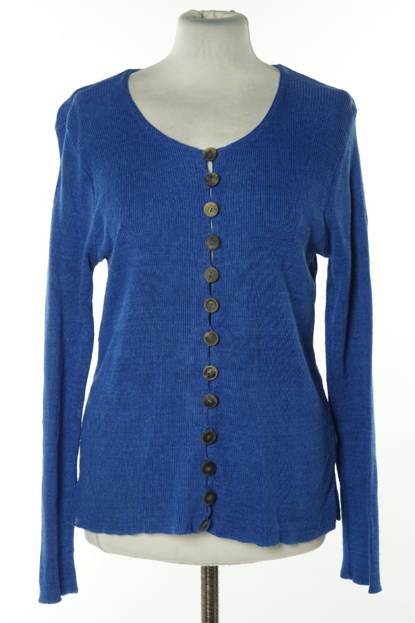 Kardigan niebieski sweterkowy lniany - AURED VITA zdjęcie 1