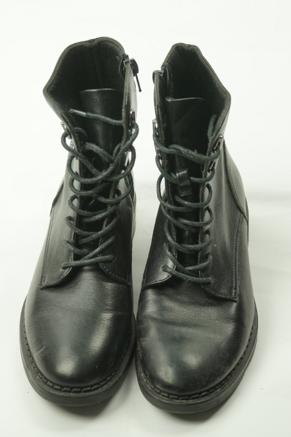 Botki czarne wiązane - GRACELAND zdjęcie 2