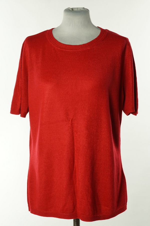 Bluzka sweterkowa czerwona - CLASSIC zdjęcie 1