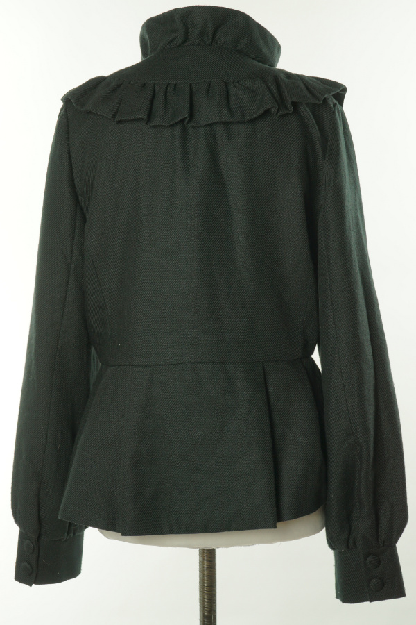 Marynarka czarna cienka z bufiastymi rękawami - MYSTIFY zdjęcie 2