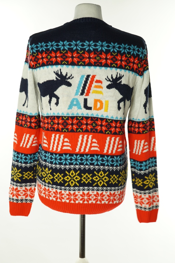 Sweter granatowo-czerwony świąteczny - ALDI zdjęcie 2