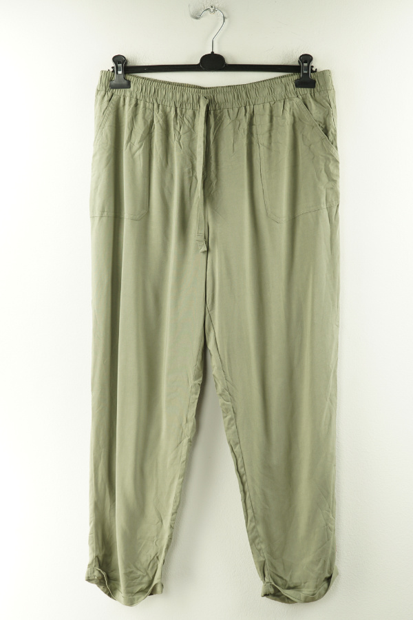 Spodnie materiałowe wiskozowe khaki, PRIMARK - PRIMARK zdjęcie 1