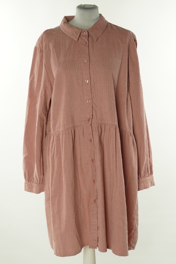 Sukienka bladoróżowa prążkowana - GEORGE zdjęcie 1