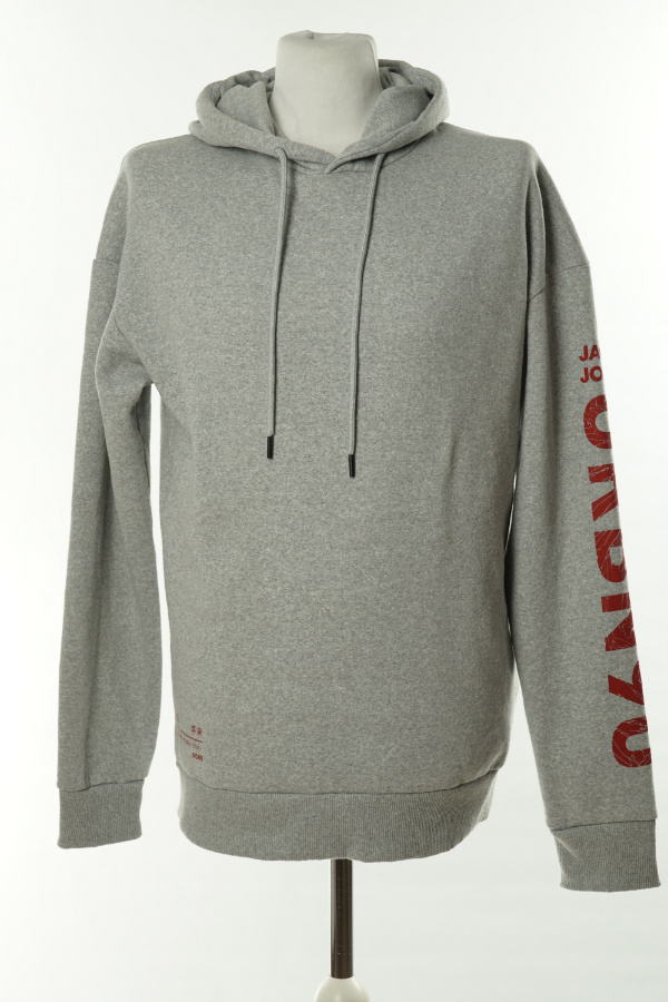 Bluza szara z napisem na rękawie Jack & Jones - JACK & JONES zdjęcie 1