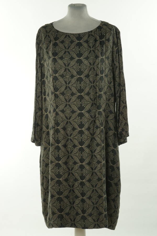 Sukienka ciemnoszara w beżowe wzory - TOAST zdjęcie 1