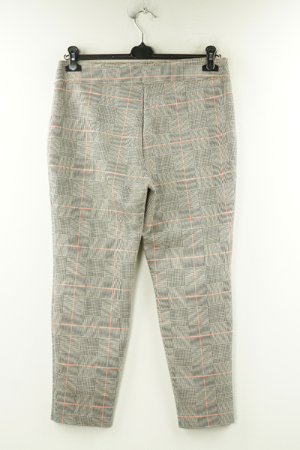 Spodnie 7/8 beżowe kraciaste - ZARA zdjęcie 2