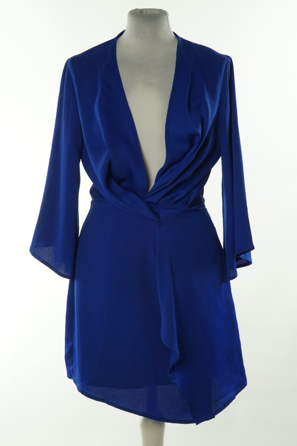 Sukienka niebieska z głębokim dekoltem - MISSGUIDED zdjęcie 1