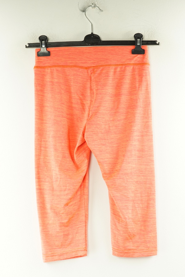 Legginsy 3/4 pomarańczowe sportowe - BRAK METKI Z NAZWĄ PRODUCENTA zdjęcie 2