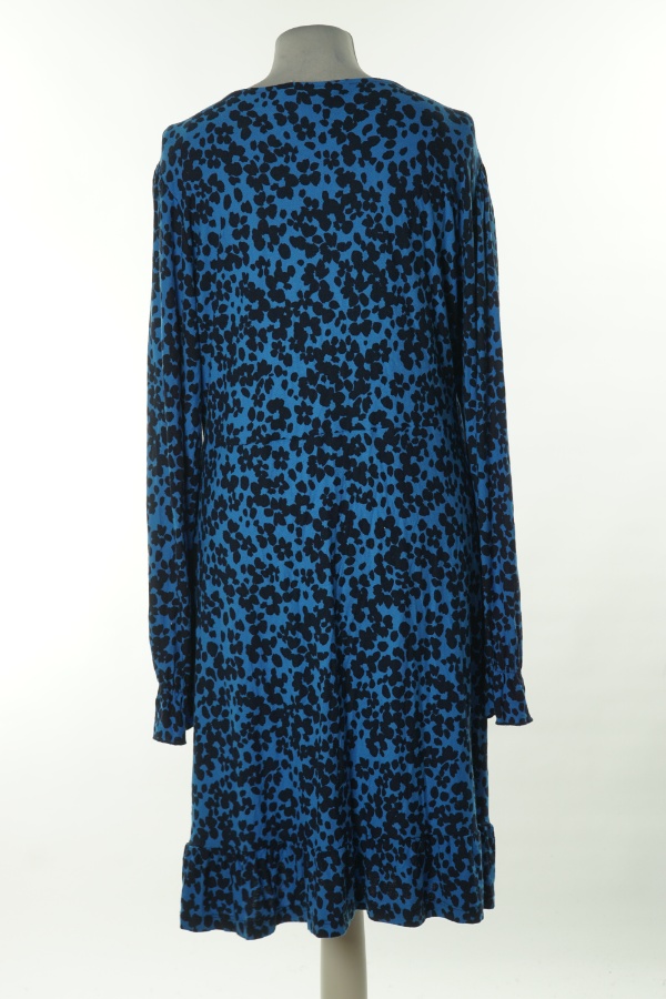 Sukienka niebieska w czarne cętki - F&F zdjęcie 2