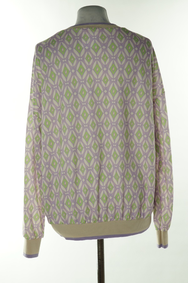 Bluza cienka fioletowo-zielona - MADE IN ITALY zdjęcie 2