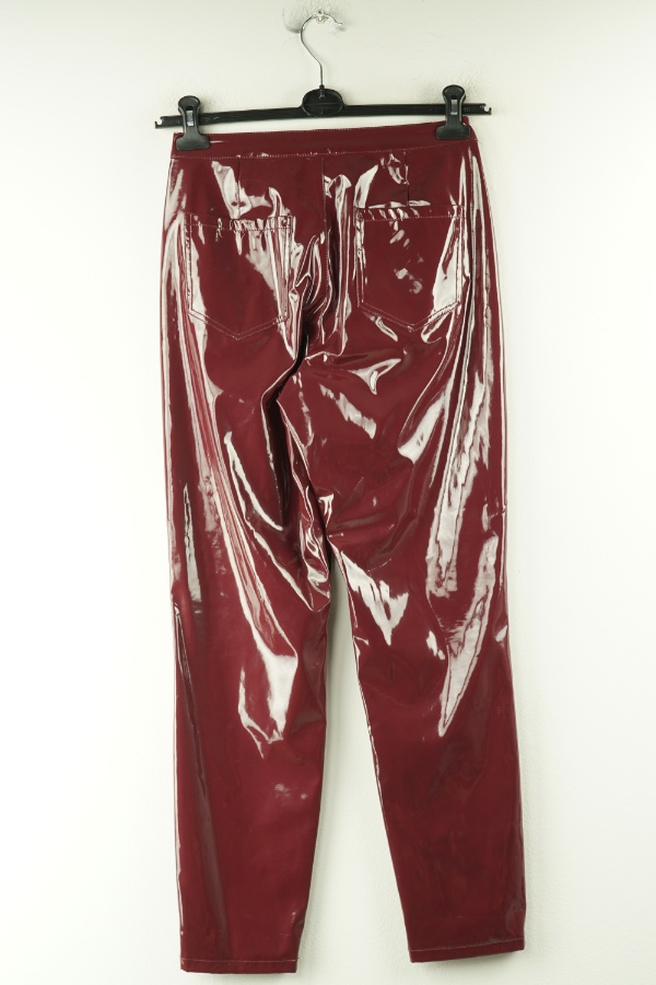 Spodnie bordowe lakierowane - MISS SELFRIDGE zdjęcie 2