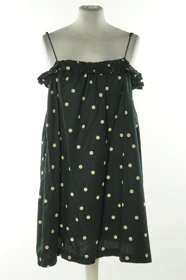 Sukienka czarna w białe grochy, H&M - H&M zdjęcie 1